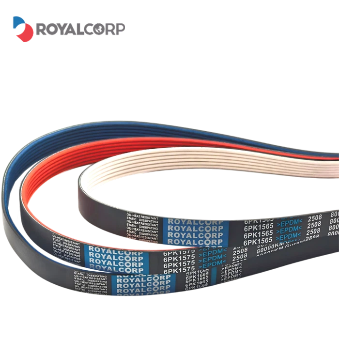 Couleur-courroies de distribution PK/alternateur et courroie hydraulique moulées pour moteur